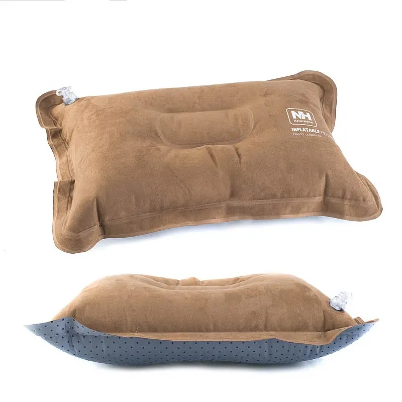 

Outdoor fast Inflatable Pillow Flocking Seat Cushion Lumbar Pillows Portable Flocking Cushion For MultifunctionTravel Pillow