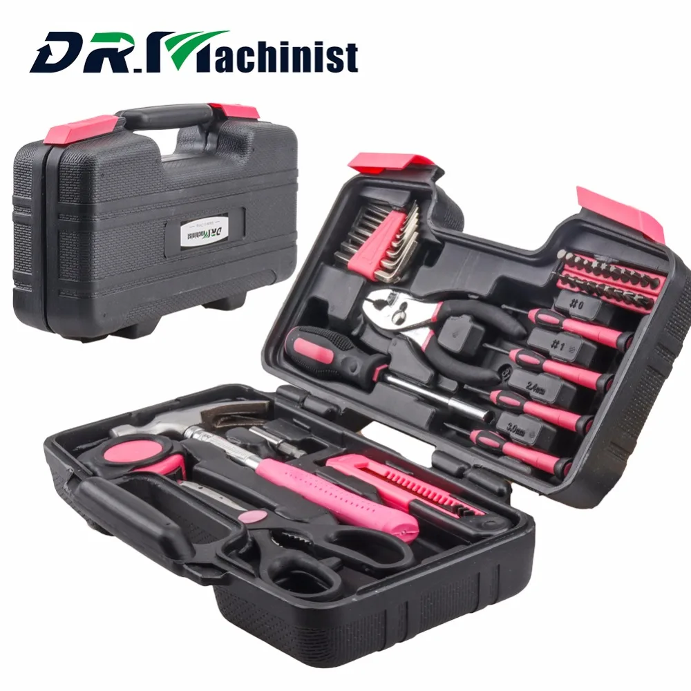 DR. Machinist 39 шт. розовый для женщин ручной инструмент набор общие бытовой ремонт