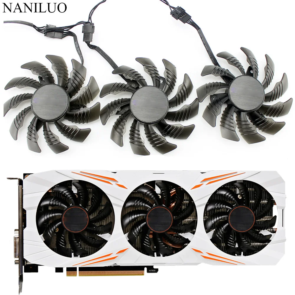 Вентилятор охлаждения для видеокарты Gigabyte AORUS GTX 1060 1070 1080 G1 1070Ti 1080Ti 960