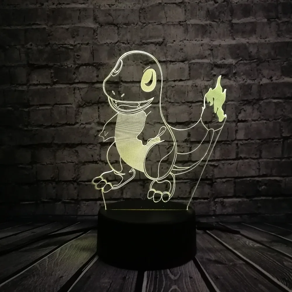 Hot Sale Kartun Jepang Pokemon Pergi Permainan 3D USB LED Lampu