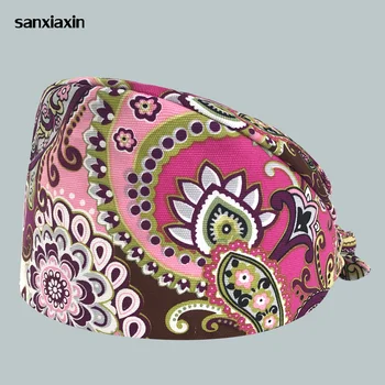

2019 Hospital Surgical Work Hats Adjustable Nursing scrubs Cap dental clinic Cotton Medical Scrub Caps Doctor Accessary hat new