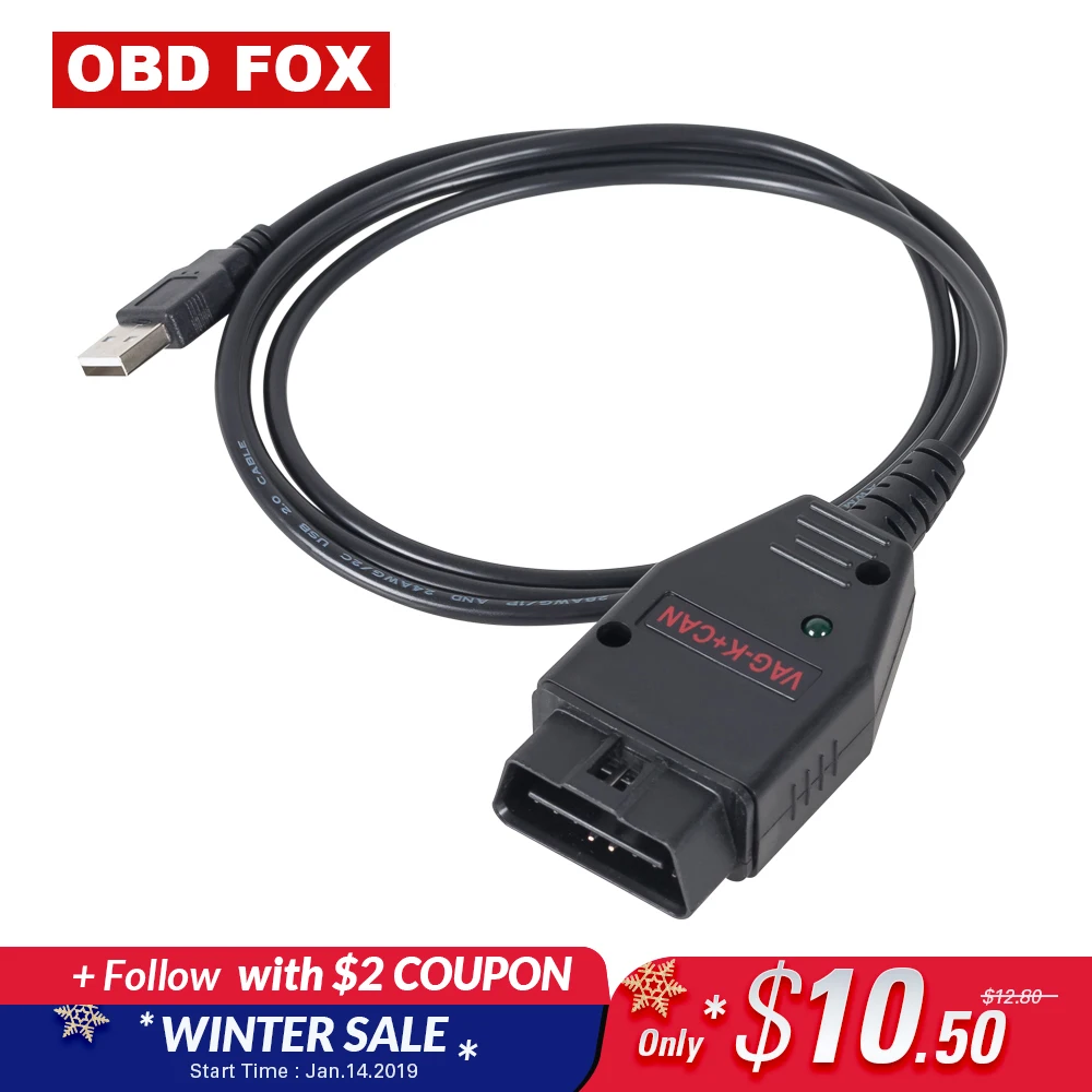 VAG K+CAN Commander 1.4 with FTDI FT232RL PIC18F258 OBDII VAG scanner ...