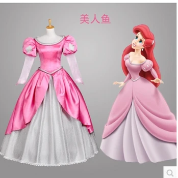 

princess The Little Mermaid cosplay costumes anime halloween dress for women Beauty and the Beast Belle Mermaid cosplay S-XL