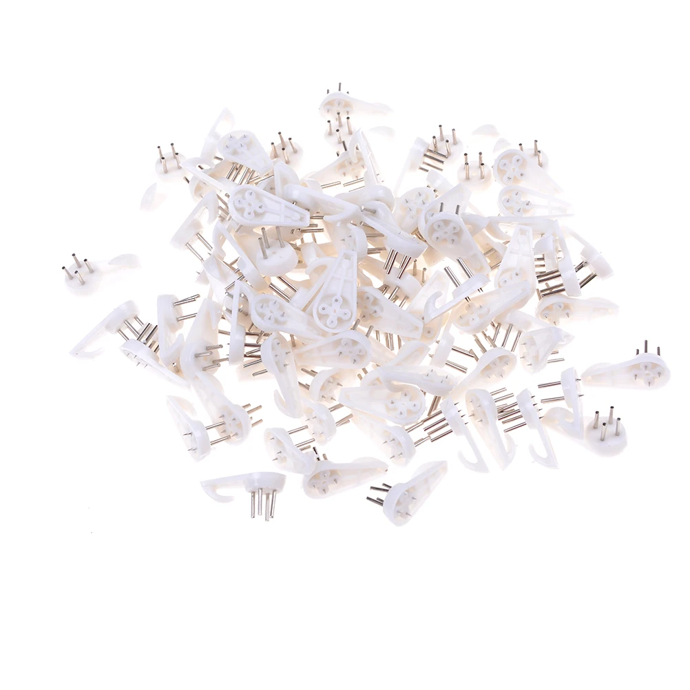 

20pcs 30mm White Plastic Invisible Wall Mount Photo Picture Frame Nail Hook Hanger