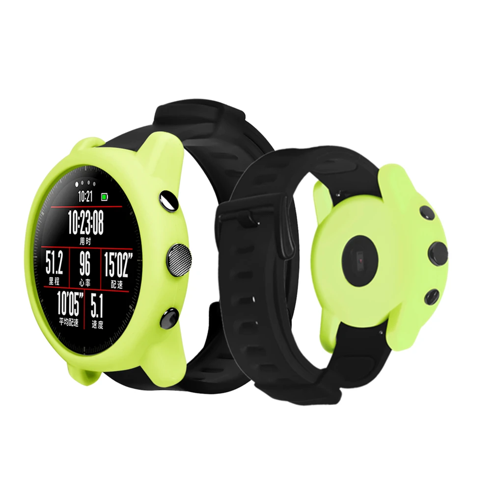 Тонкий силиконовый чехол для смарт-часов Xiaomi Huami Amazfit Stratos 2/2S защитный аксессуары |