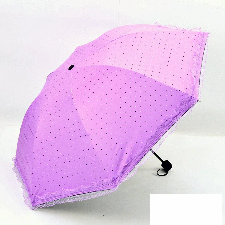 YADA Double Layer Lace Flower Dot Umbrella Rainy Wedding Umbrella For Women UV Folding Windproof Umbrellas Parasol Gift YD194