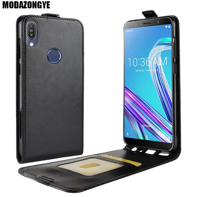 Чехол для Asus Zenfone Max Pro M1 ZB602KL 6 0 дюйма кошелек задняя крышка из искусственной кожи