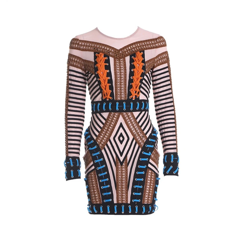 2017-Women-mesh-Patchwork-Hollow-Out-Dress-Evening-Party-Sexy-O-Neck-Mini-full-Sleeve-Runway