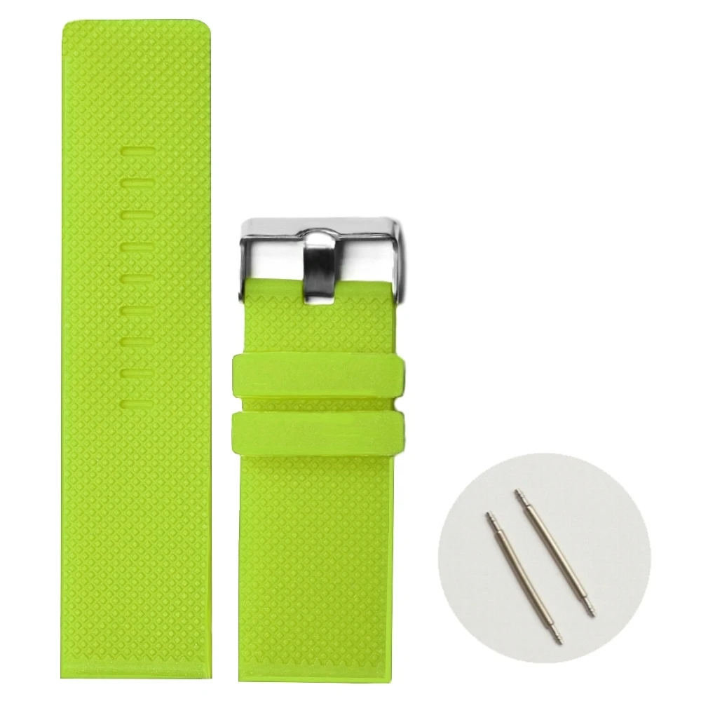 

28mm Spring Green Color Silicone Jelly Rubber Ladies Men Watch Band Straps For Change WB1079G28JB