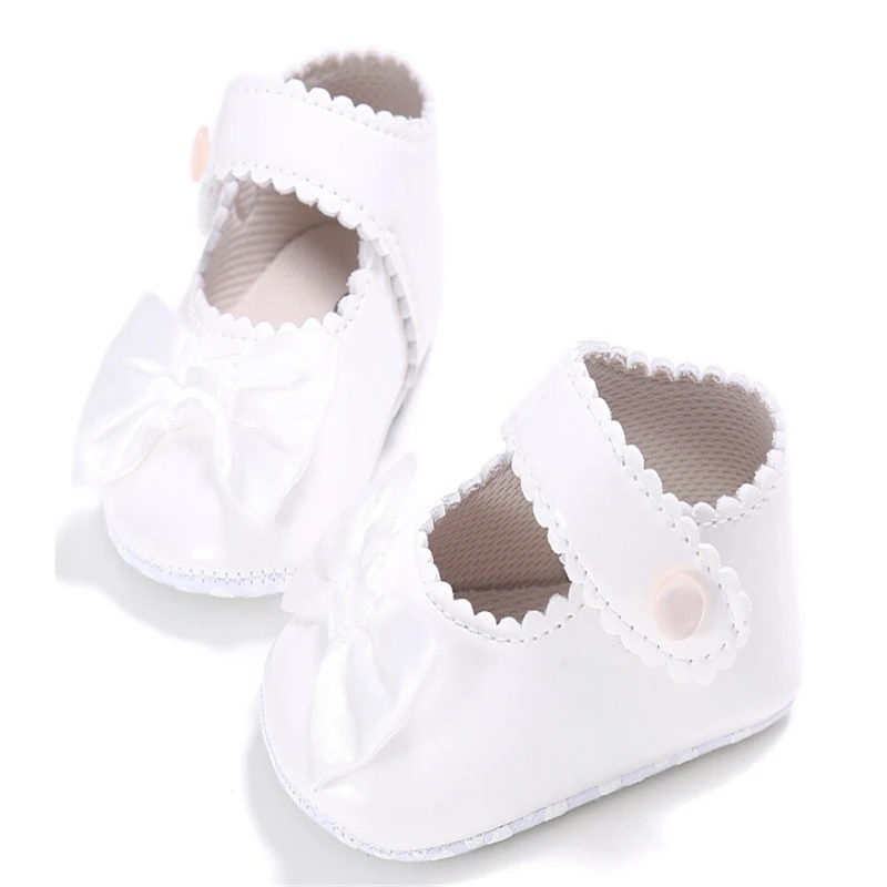 Обувь для маленьких девочек; обувь принцессы из искусственной кожи с бантом; обувь для малышей с пряжкой; танцевальные балетки; Рождественский подарок - Цвет: as the picture shows