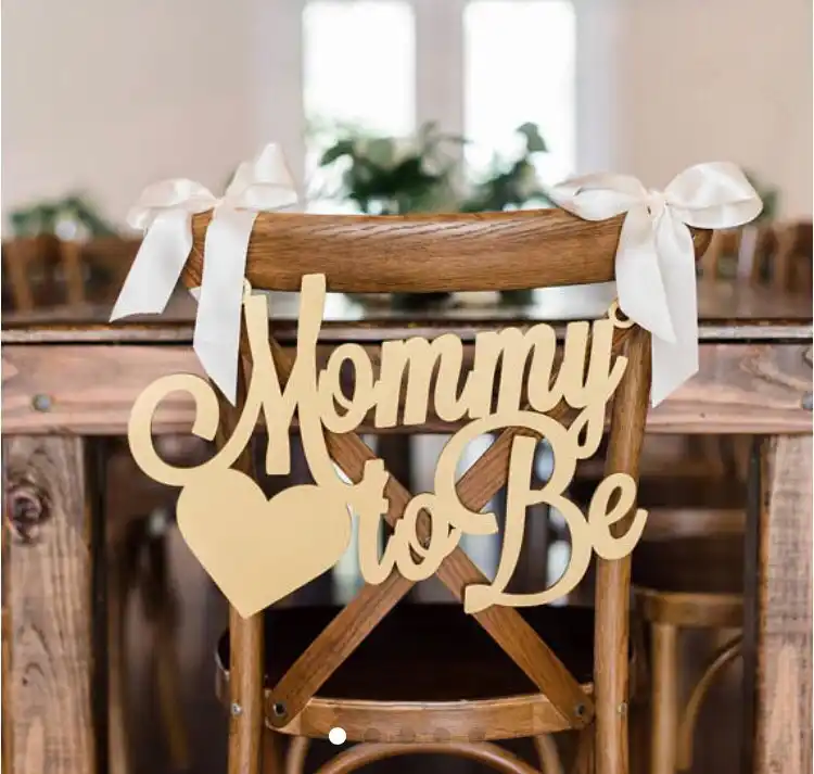 Baby Shower Chair Sign Mommy To Be Wooden Sign For Baby Shower