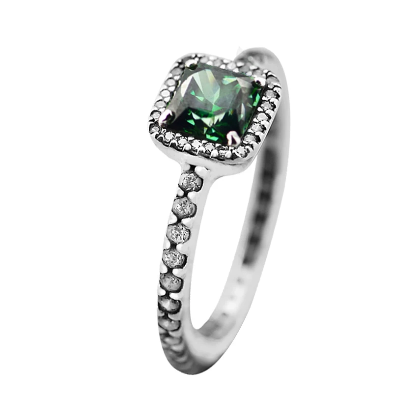 

Ring Timeless Elegance Silver Rings with Green Crystal for women silver 925 jewelry men 925 sterling silver wedding Ring