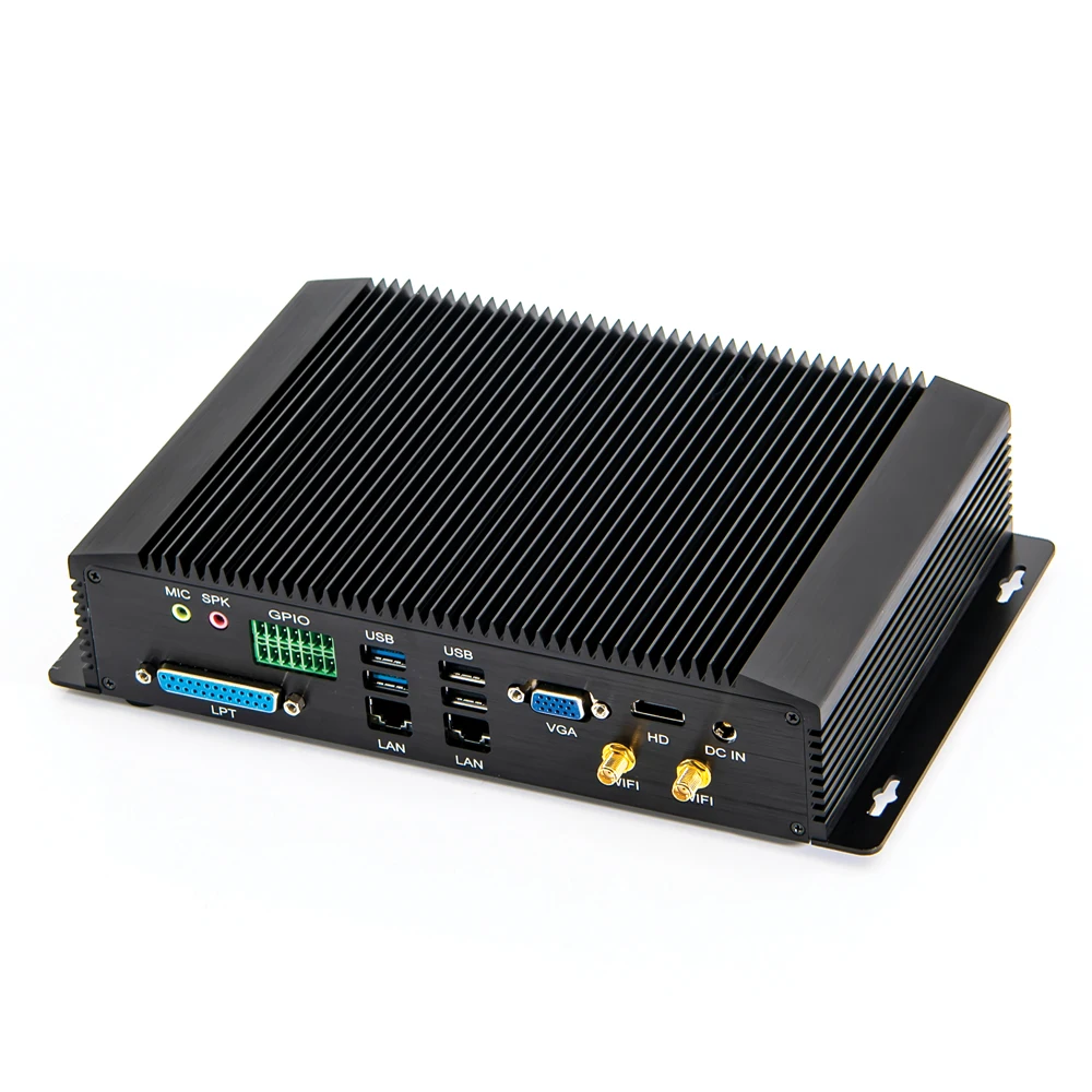 

Newest 6*COM Industrial Mini PC Intel Core i5 4200U i7 4500U 5550U Computer GPIO SIM Plus LPT HDMI VGA Dual LAN WiFi Windows 10