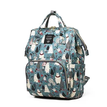 Lequeen рюкзаки для мам Подгузники Сумки Животные медведь Печать пеленки рюкзак для беременных большой объем дорожные сумки для малышей LMPB99
