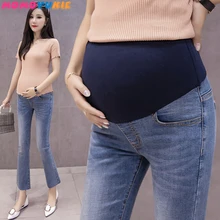 Материнство летние брюки джинсы Беременность Одежда для беременных женщин кормящих одежда брюки комбинезоны джинсовые изделия высокие леггинсы