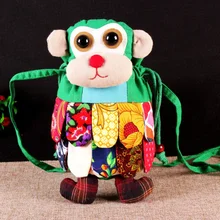Модный Национальный Ветер мультяшная ткань сумка креативная монета обезьяна Кошелек Дорожная сумка через плечо подарок мини маленькая сумка 11 цветов