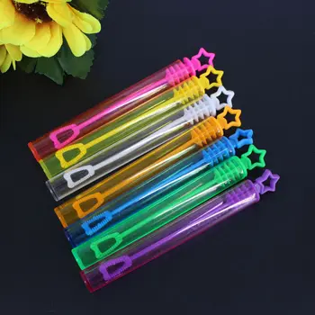 

6Pcs/Lot Kids Outdoor Fun Bubble Toy 7 Color Empty Bubble Bottle Wedding Birthday Party Children Toy Baby Shower Bubbles Maker