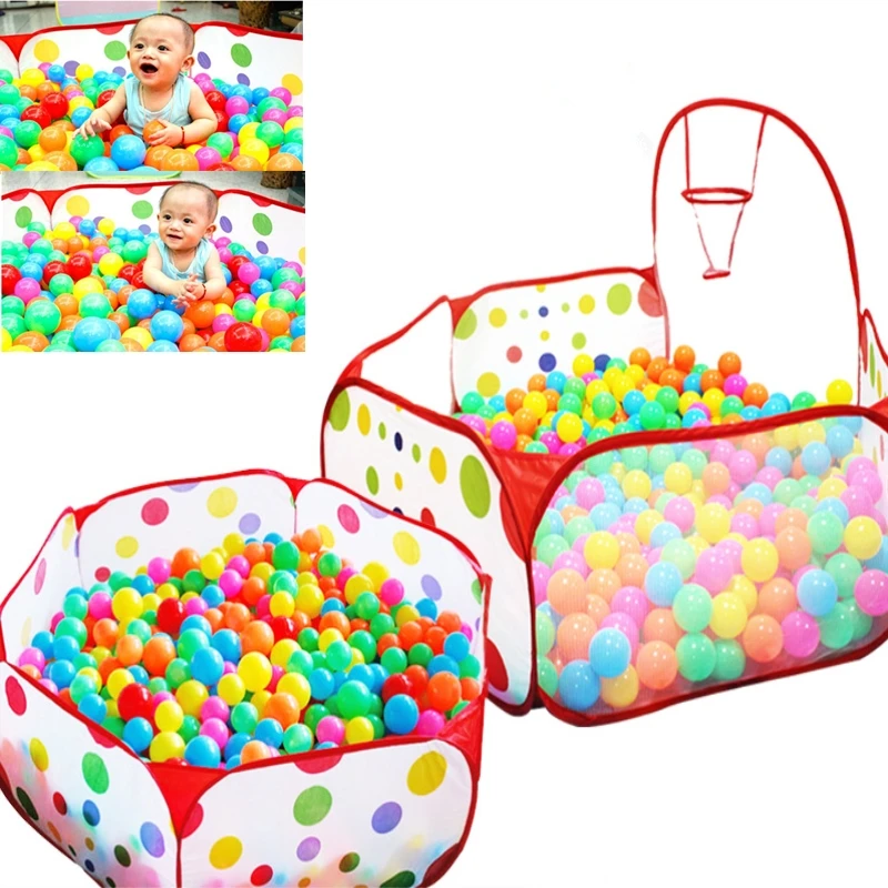 Baby Playpen Safety Tent for Children Indoor Ball Pool Play Tent Kids Polka Dot Hexagon Playpen Portable Foldable Playpens