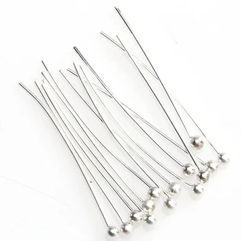 

100Pcs Silver Tone Ball End Pins Jewelry Making Findings DIY Crafts Headpins Accessories for jewelry wholesale costume jewelery