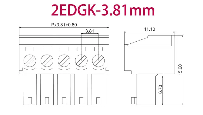 10 компл. 3,5/3.81mm2EDGK 2-12P винт плагин PCB клеммный блок женский Съемный разъем