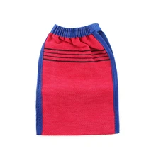 Случайный цвет! 1 шт. Душ Спа отшелушиватель двухсторонняя перчатка для ванной очищающий скраб для тела рукавица удаление ороговевшей кожи Аксессуары для ванной комнаты