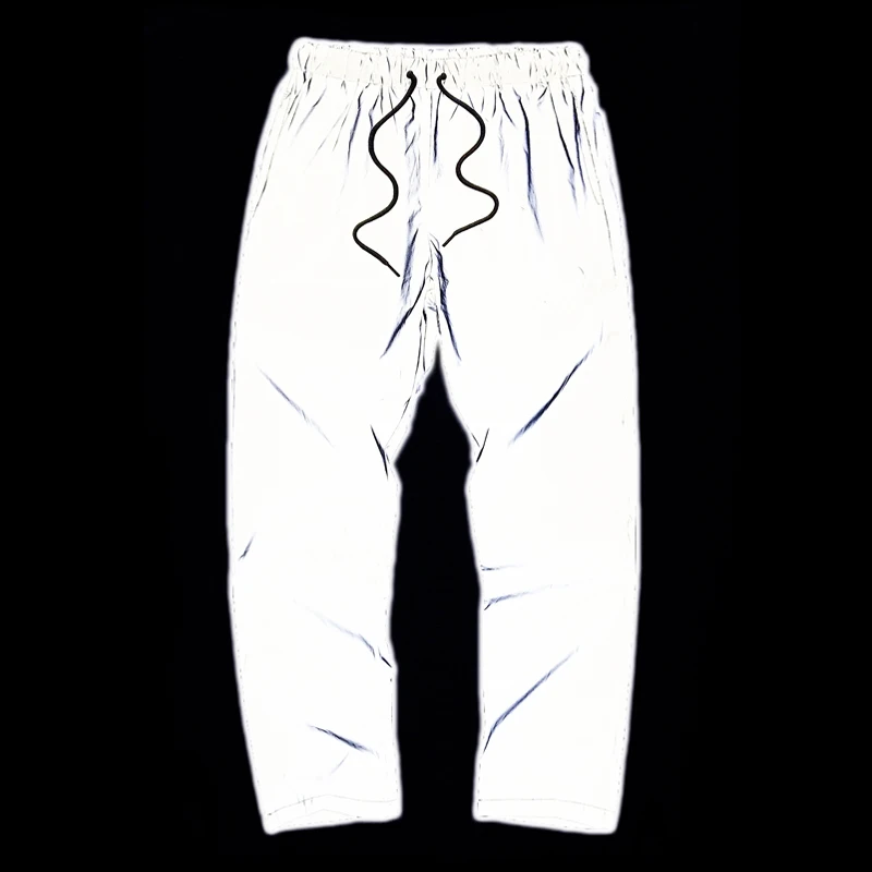 Мужские новые уличные Светоотражающие ночные спортивные брюки с эластичной резинкой на талии мужские хип-хоп скейтборды модные Harajuku Свободные Jogger повседневные брюки - Цвет: 02 Reflective
