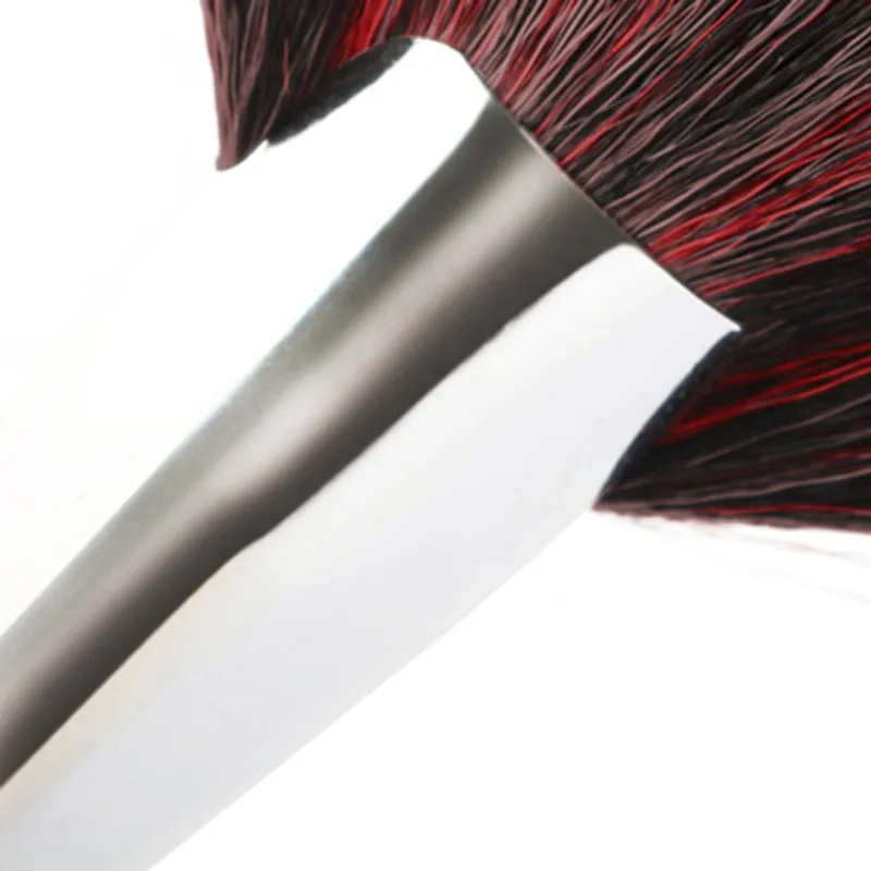Горячая Pro Макияж большой вентилятор Форма козьей шерсти Blush Brush Мощность Фонд Красота Косметические румяна