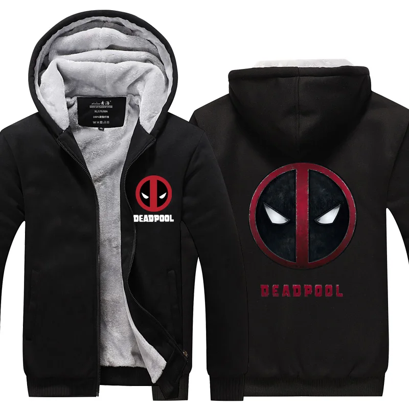 Fans Wear Casual Coat Anime Movie Deadpool Zipper Hoodies Cosplay Costume Unisex Winter Hoodie with Pocket Fans Wear Casual Coat Anime Movie Deadpool Zipper Hoodies Cosplay Costume Unisex Winter Hoodie with Pocket