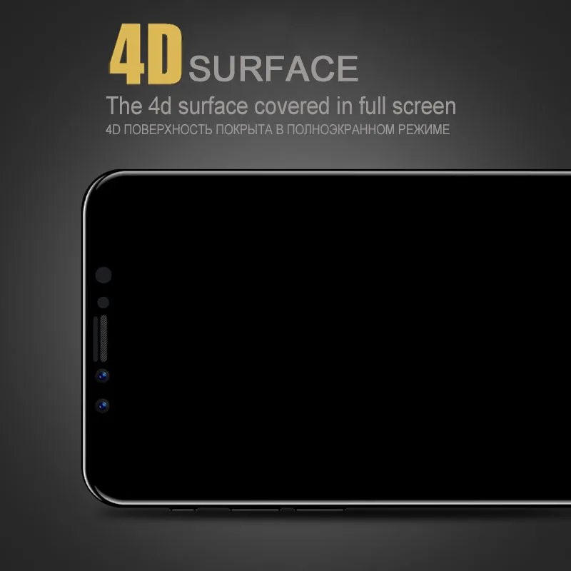 XSDTS 4D Tempered Glass For iPhone X Screen Protector For iPhone X 2nd Gen 3D Full Curved Edge 5.8\