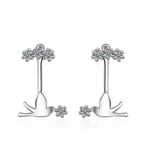 XIYANNIKE S925 стерлингового серебра голубь мира мозаика модные циркониевые серьги Роскошные ювелирные изделия для помолвки для женщин подарок Ne'w VES6837