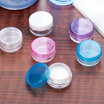 

3g/5g Small Clear Portable Plastic Round Square Sample Container Mini Bottle Pot Jars Cosmetic Tools Dropshipping