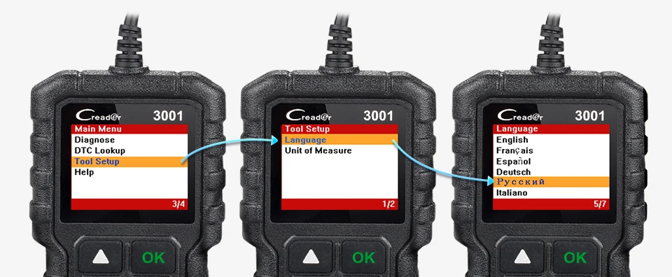 Запуск X431 CR3001 читатель Кода OBDII сканера OBD2 сканирование на коды ошибок и их сброс считыватель-анализатор для автомобилей Creader 3001 лучше, чем ELM327