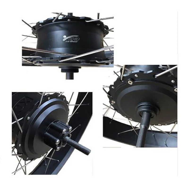 Flash Deal High Speed 48V 1000W Hub Motor Rear Electric Wheel Motor Fat Tire 20" 26" 4.0 Brushless Gear Hub Motor Ebike for Free Shipping 3