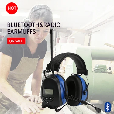 Bluetooth наушники для защиты слуха с AM FM радио и MP3 совместимы с электронным шумоподавлением Наушники для защиты ушей