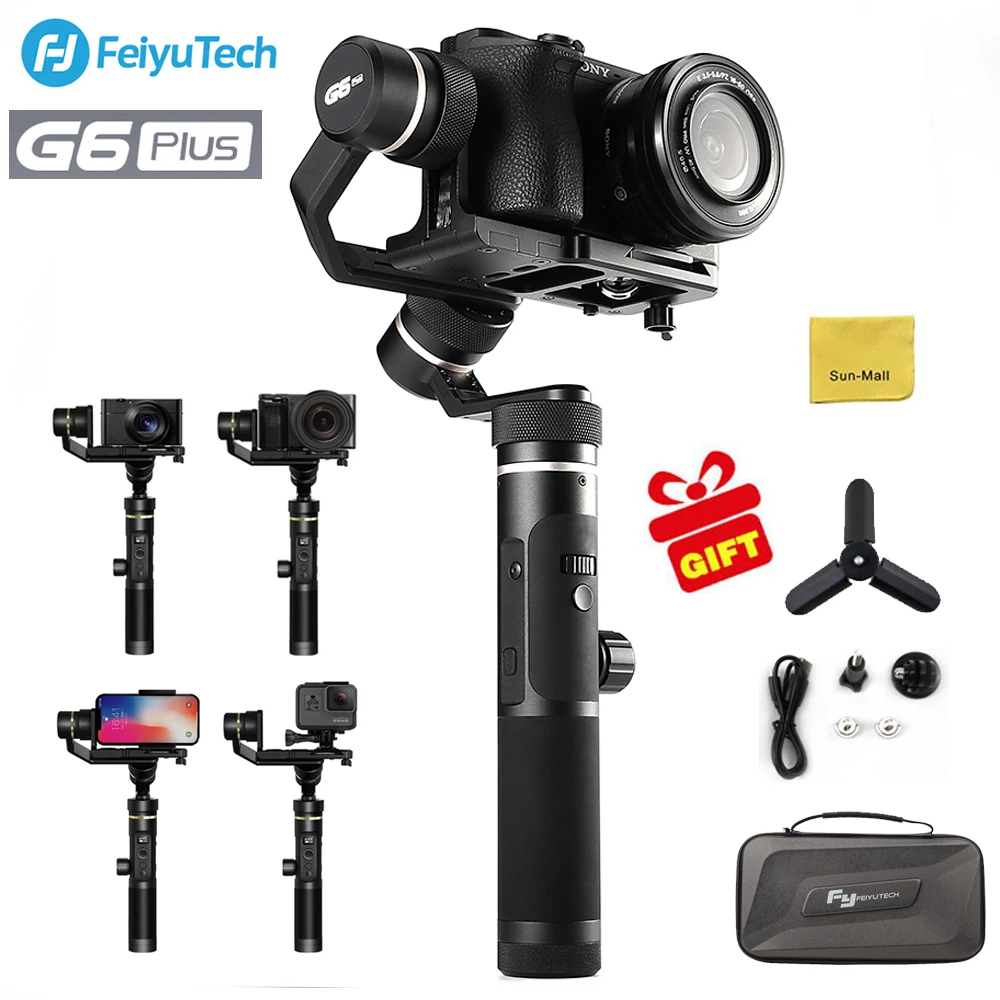  UK Stock FeiyuTech G6 Plus 3-Axis Splashproof Handheld Gimbal for Smartphone Action Camera Digital 