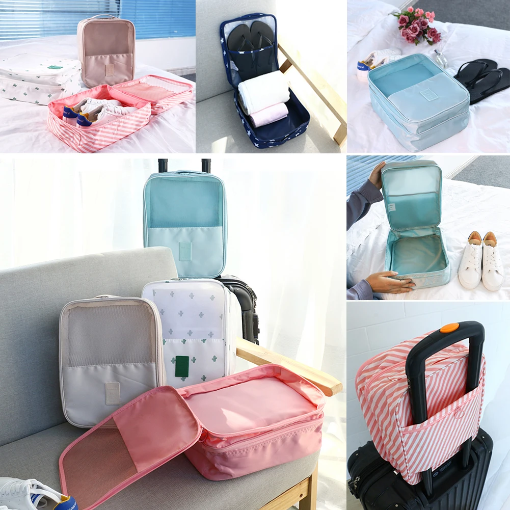 Portable Waterproof Travel Storage Bag Organizer Shoes Pouch Shoe Tote Case Zip Travel Storage Bag Portable Organizer Sorting