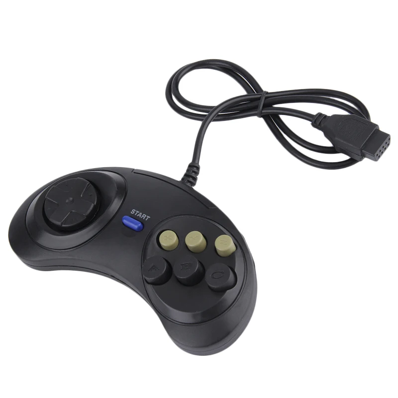 JABS Classic Retro 6 Buttons Wired Handle Game Controller Gamepad Joystick Joypad For Sega Md2 Pc Mac Mega Drive Gaming Access