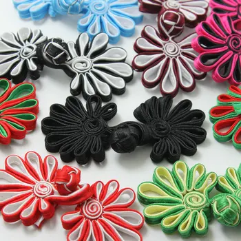 

DIY Apparel Sewing Fabric 7.5cm High-end color phoenix chinlon cheongsam manual Chinese knot button buttons 100pcs/lot