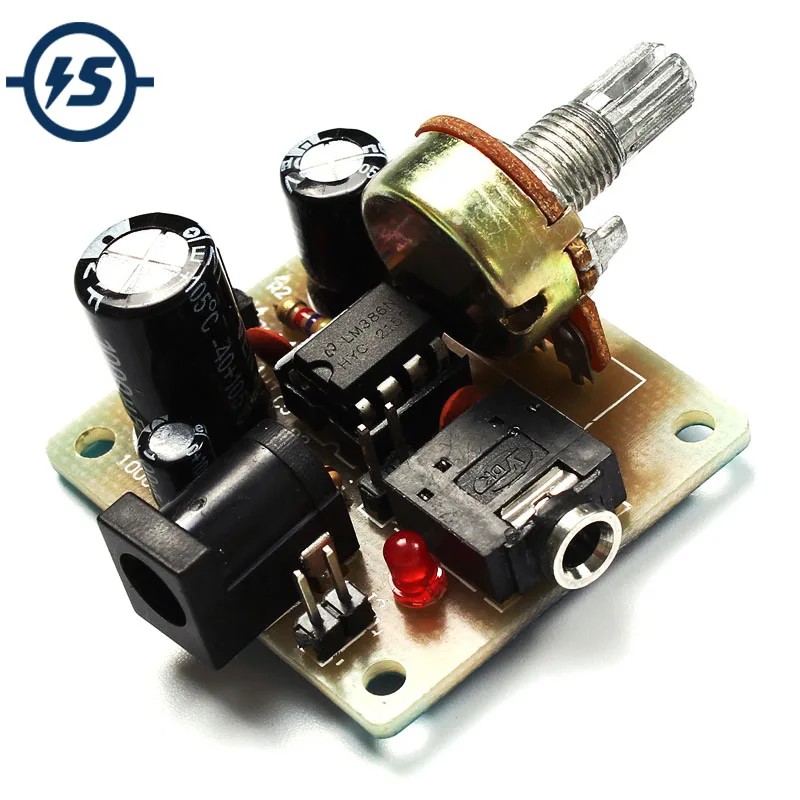 

LM386 Electronic DIY Kit Super MINI Amplifier Board DIY Amplifier Kit 3V-12V Power Amplifier Suit Fun ICSK025A for Small Speaker
