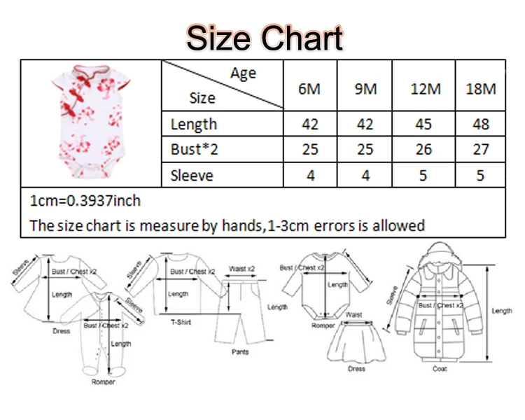 baby rompers cheongsam Size Chart