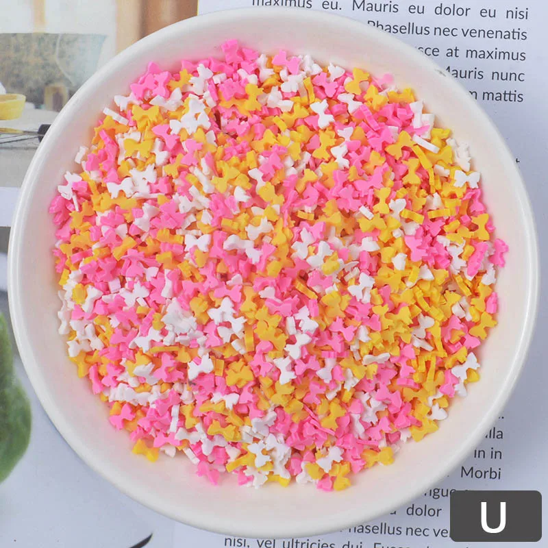 20g Fake Sprinkles for Slime accessories Clay Filler DIY Fluffy slime Supplies chocolate Cake Dessert Mud Toys 30