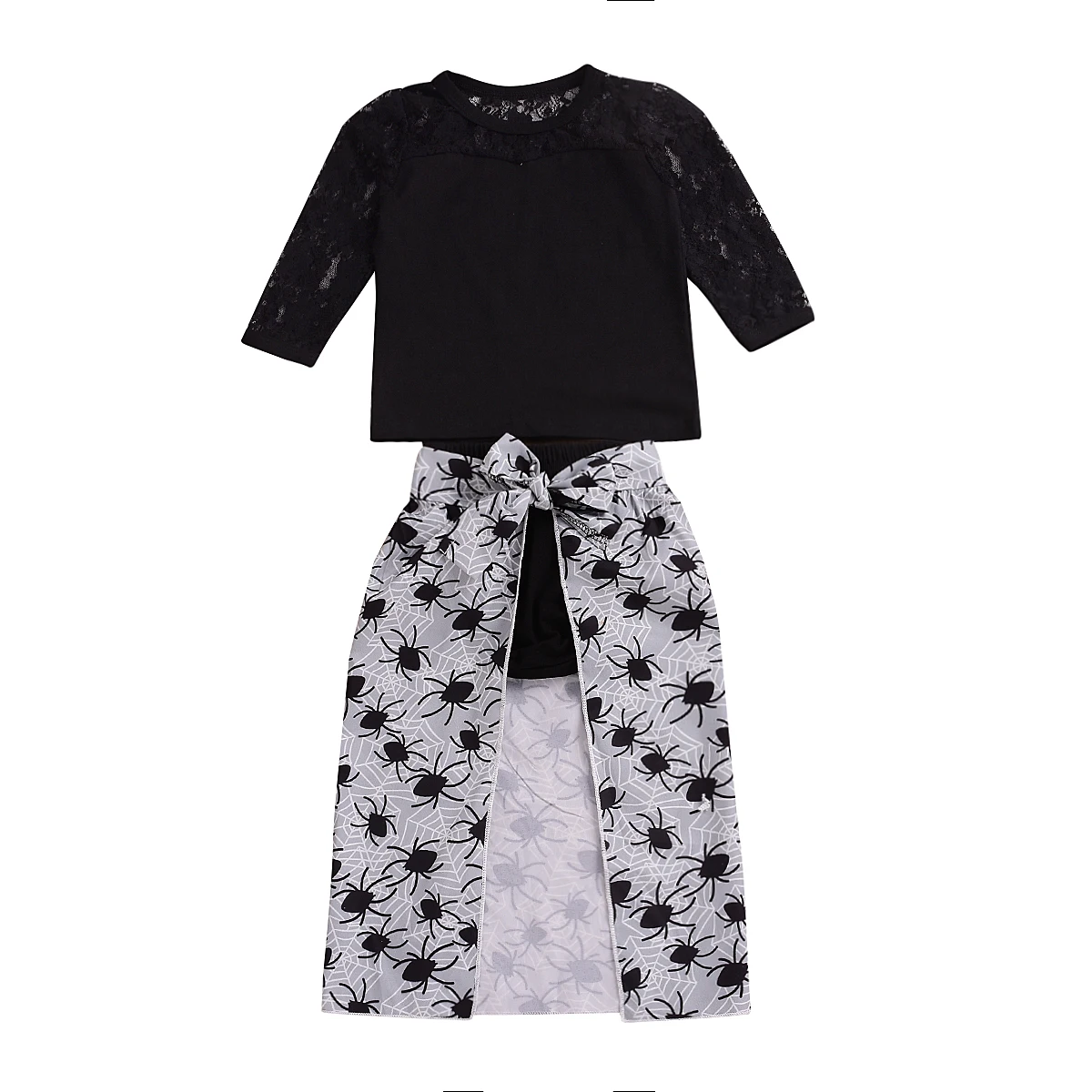 

Halloween 3Pcs Baby Girl Lace T-shirt Tops Pants Dress Party Clothes Outfits