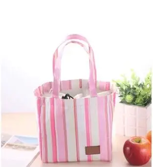 ETya модная изолированная сумка для обеда, Термосумка для женщин, мужчин и детей, полосатая Сумка-тоут, сумка для путешествий, еды, пикника, изоляционная сумка, сумка-холодильник - Цвет: 1