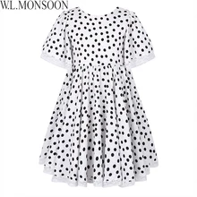 W.L.MONSOON Girls Summer Dress 2018 Brand Children Party Dresses Dot Pattern Vestidos Costume for Kids Clothes Princess Dress W.L.MONSOON Girls Summer Dress 2018 Brand Children Party Dresses Dot Pattern Vestidos Costume for Kids Clothes Princess Dress