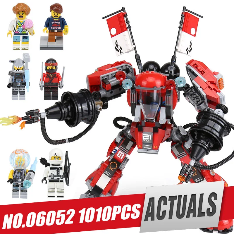

Lepin 06052 Genuine 1010Pcs Creative Series The Fire Robot Set 70615 Building Blocks Bricks Toy Christmas Gifts for boy children
