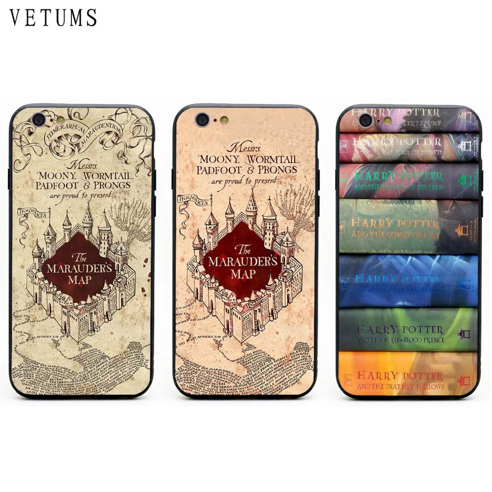 

VETUMS Harry Potter Quote Marauder's Map Books PC TPU Hybrid Phone Case Cover For iPhone 5 5s SE 6 6s Plus 7 8 Plus X XR XS Max