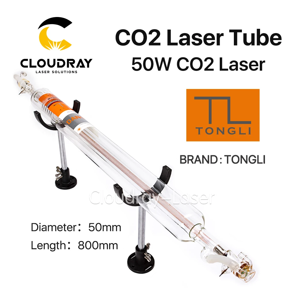 TONGLI 800MM 50W Co2 Glass Laser Tube For CO2 Laser Engraving Cutting Machine TL TLC800 50