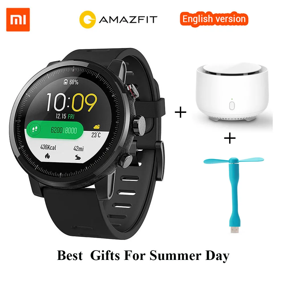 

Original Xiaomi GPS Smart Watch Xiaomi Huami Amazfit 2 Amazfit Stratos Pace 2 Firstbeat 5ATM Waterproof Swimming Sports Watch
