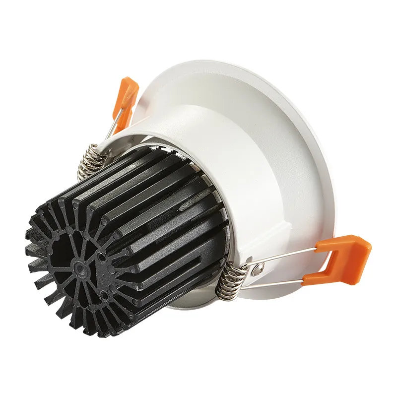 Koop Dimbare Led Downlight 7W 10W 12W 85 265V Cob Led Downlights Dimbare Cob Spot Verzonken down Light Light Bulb Wit Lichaam