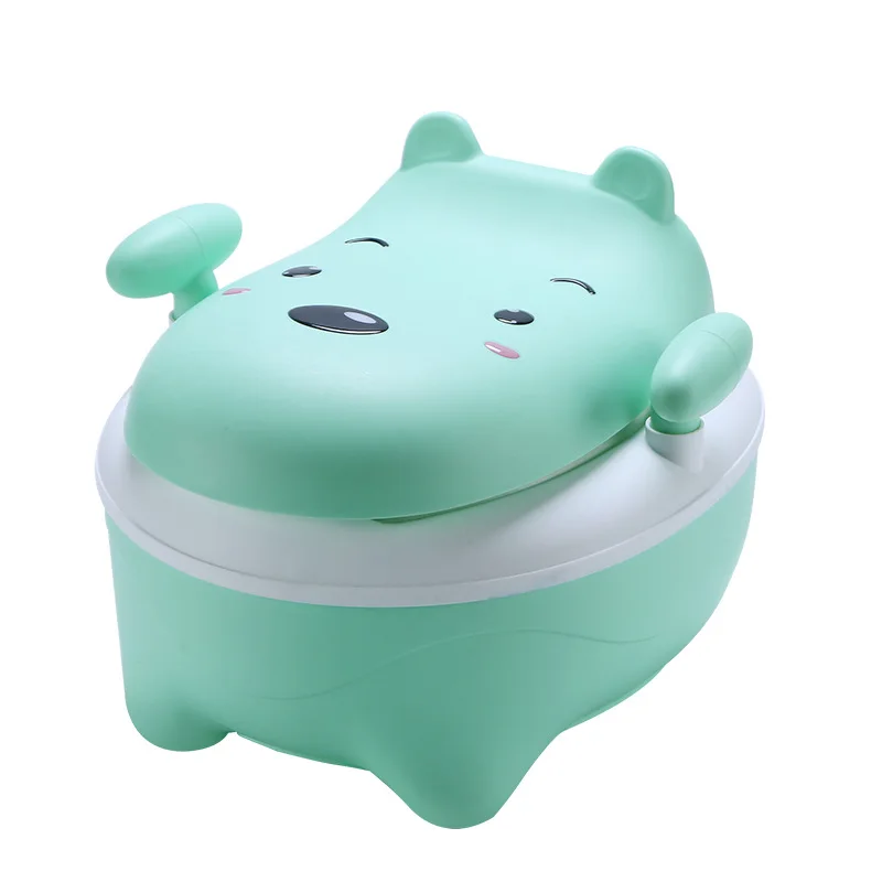 Baby Potty Toilet Bowl Children's Training Pan Toilet Seat Cartoon Bear Bedpan Portable Kids Urinal